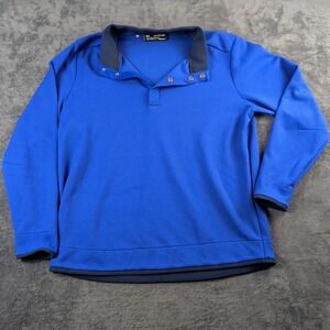 UNDER ARMOUR GOLF ColdGear LS 1/4 Snap Pullover Top Blue Poly/Elastane SZ XXL